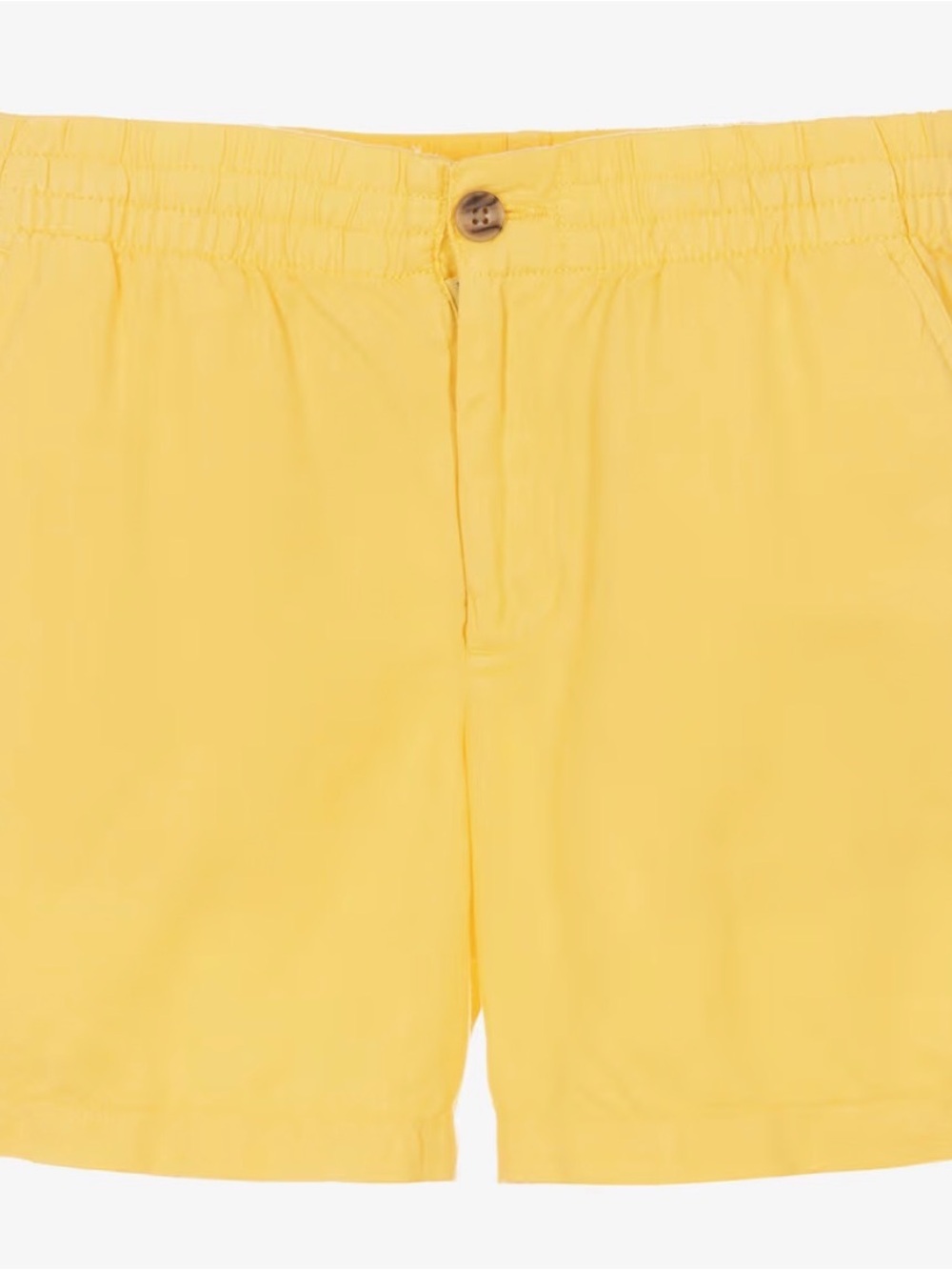 NWT Polo Ralph Lauren  Bots Yellow Linen Blend Elastic Waist Shorts